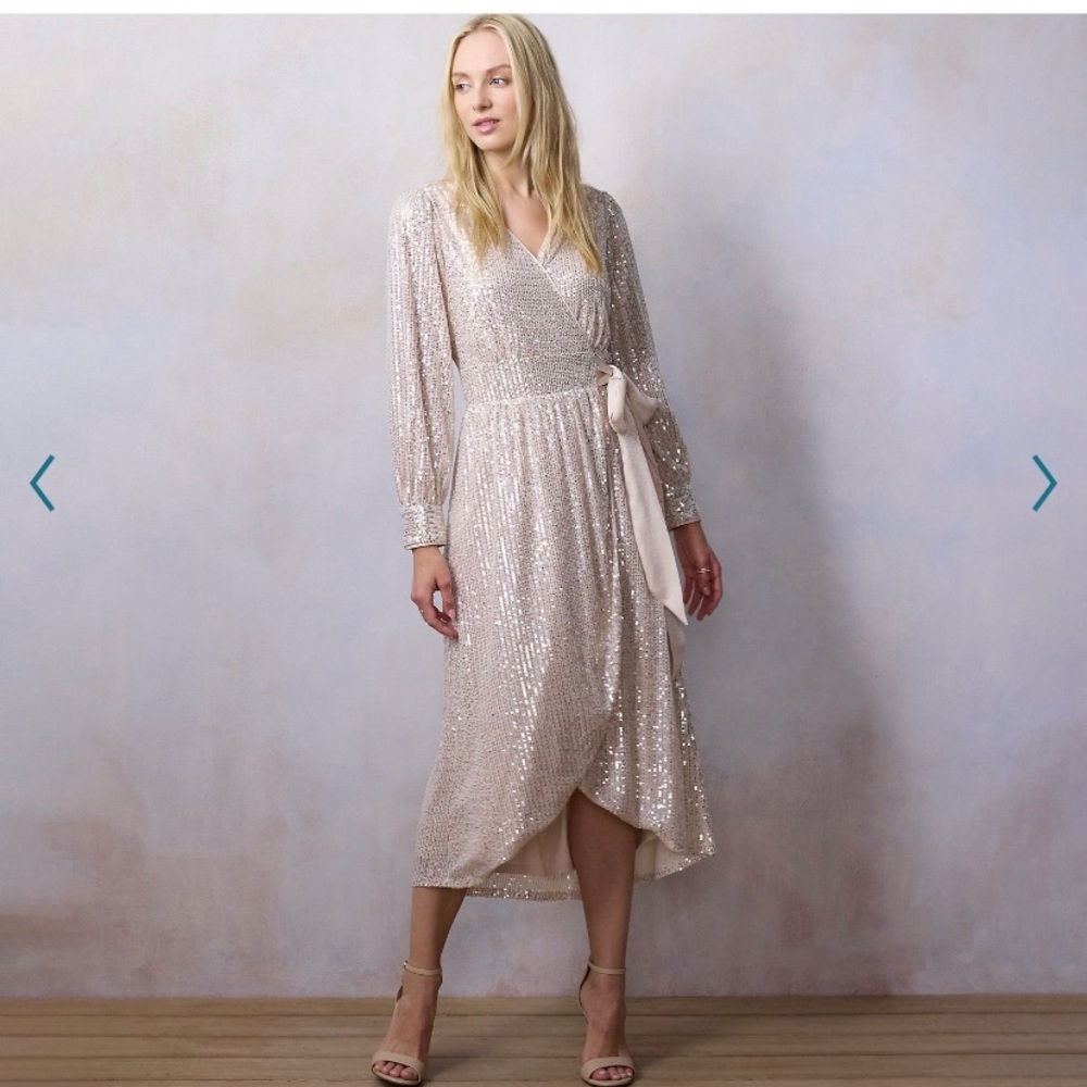 Lauren Conrad Sequin Wrap Dress